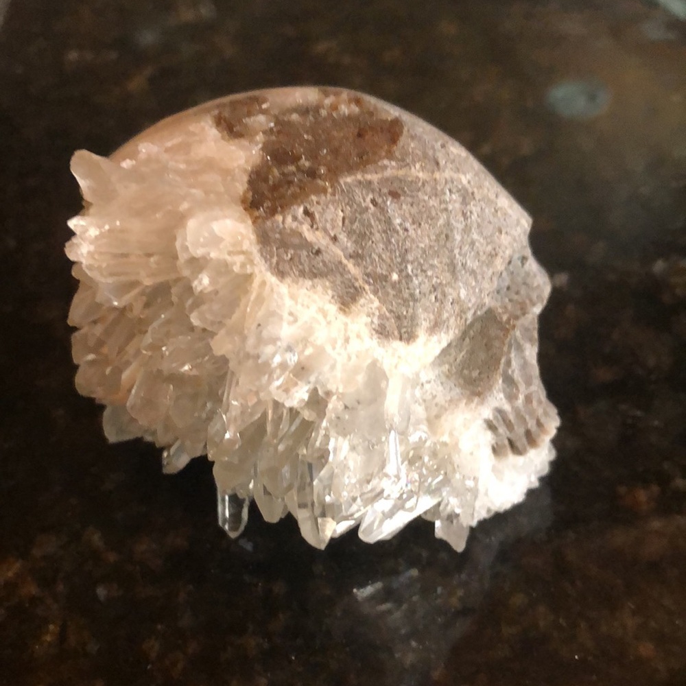Gorgeous Crystal Cluster Carved Skull 💕 - Picture 3 of 11